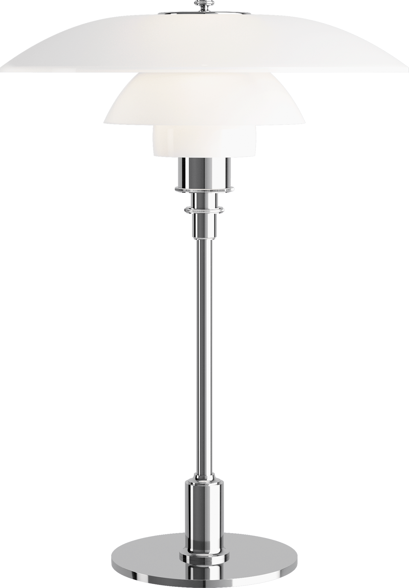 9120738 PH 3 2 GLAS BORDLAMPE KROM