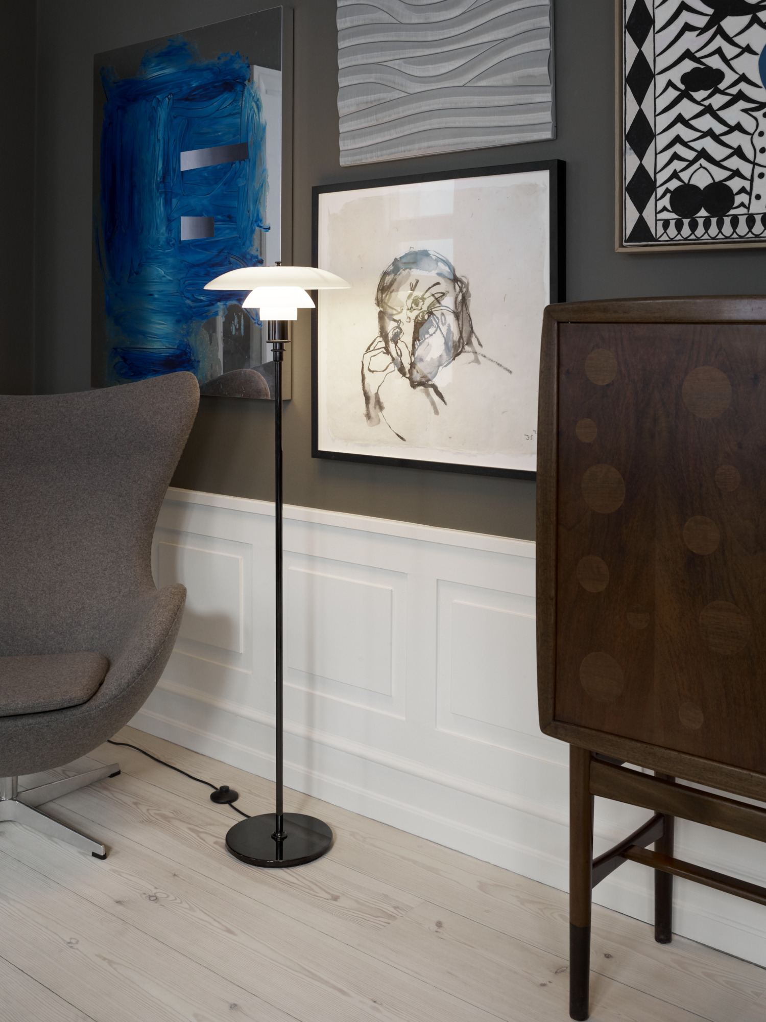 9120741 PH 3 2 GLAS GULVLAMPE SORT 3