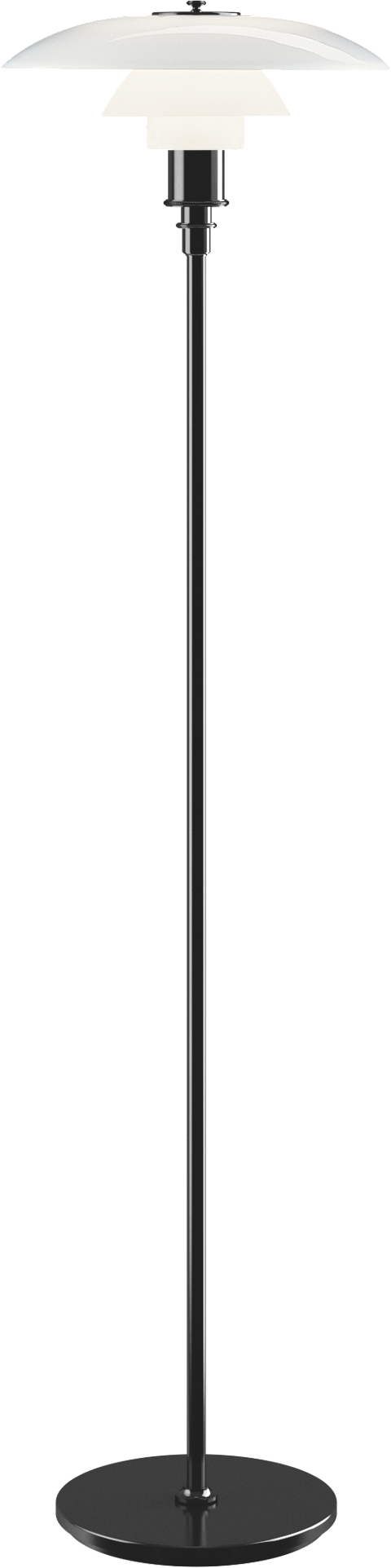 9120741 PH 3 2 GLAS GULVLAMPE SORT