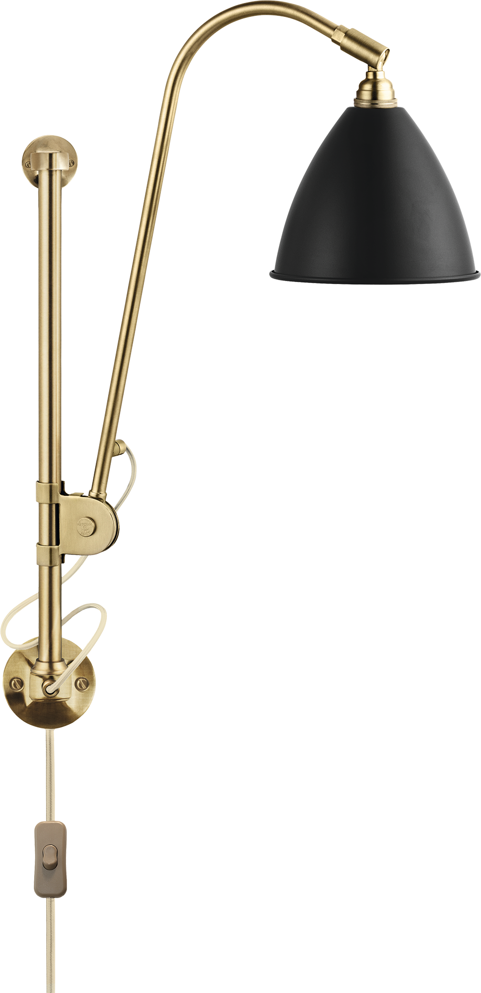 9120846 BESTLITE VÆGLAMPE BL5 MESSING KULSORT