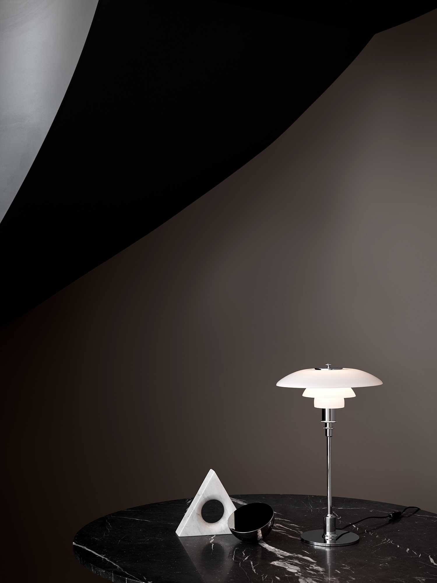 9121292 PH 2 1 BORDLAMPE KROM GLAS G9 2