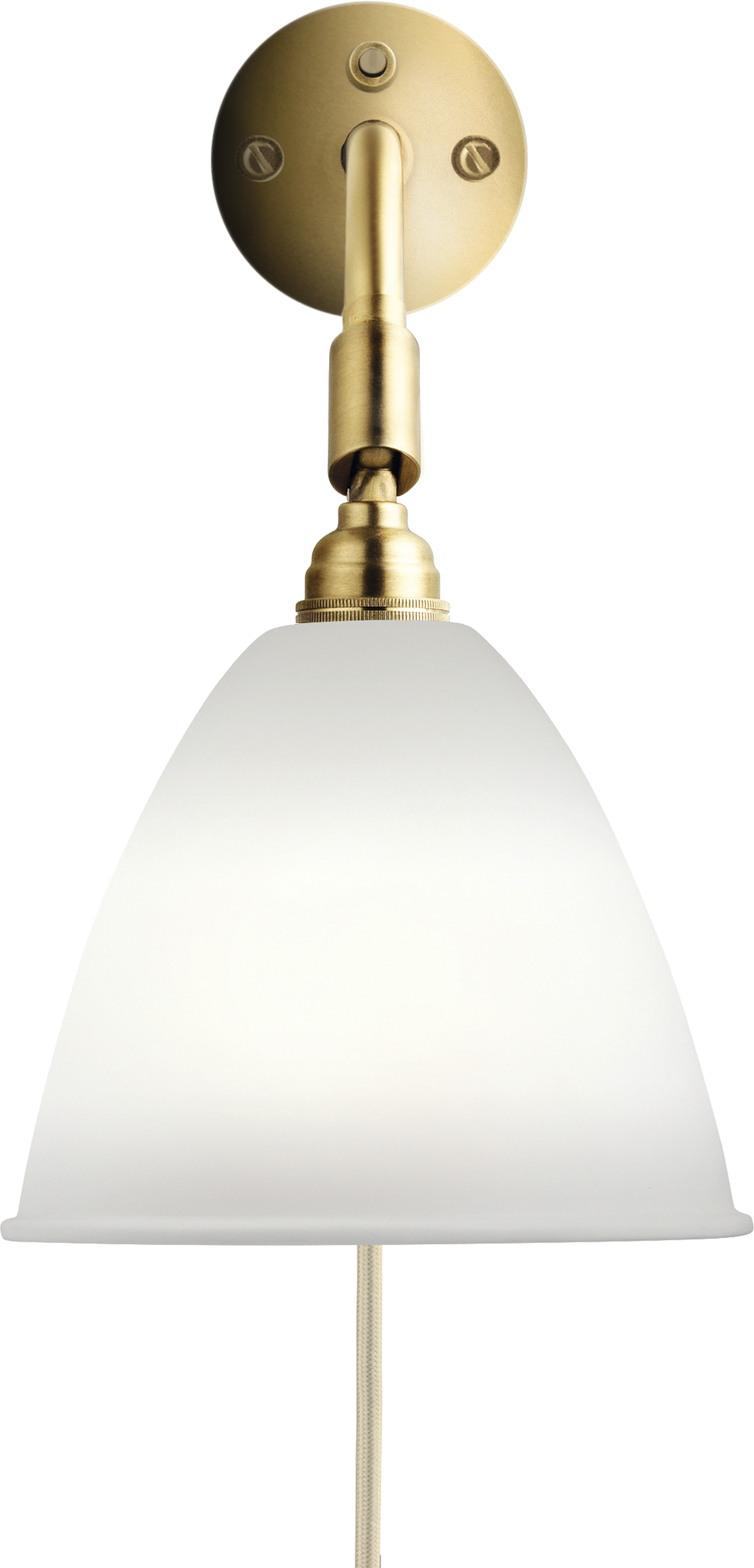 9123305 BESTLITE VÆGLAMPE BL7 BONE CHINA MESSING