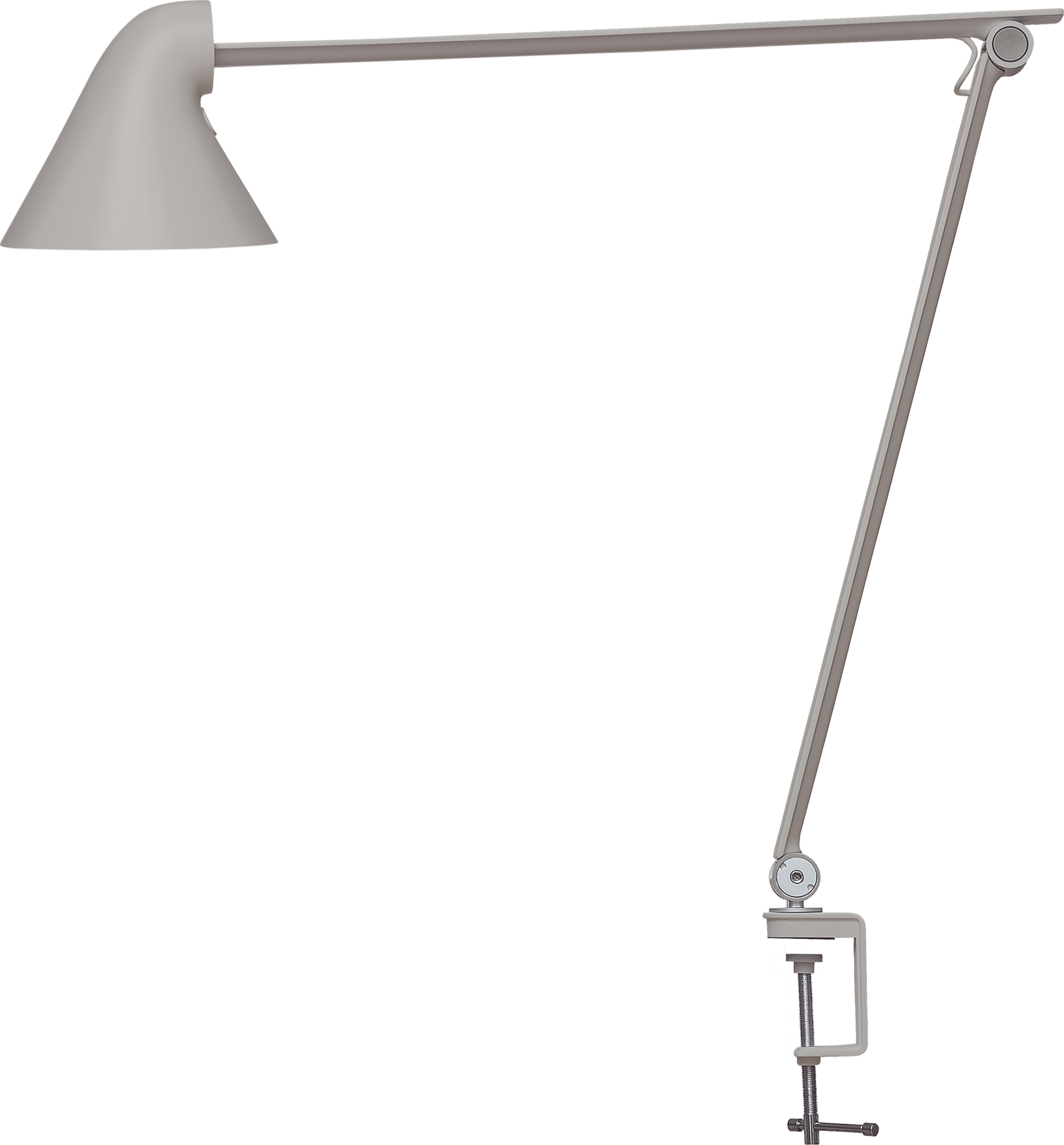 9125292 NJP BORDLAMPE LED 27K MED BORDKLEMME LYS GRÅ