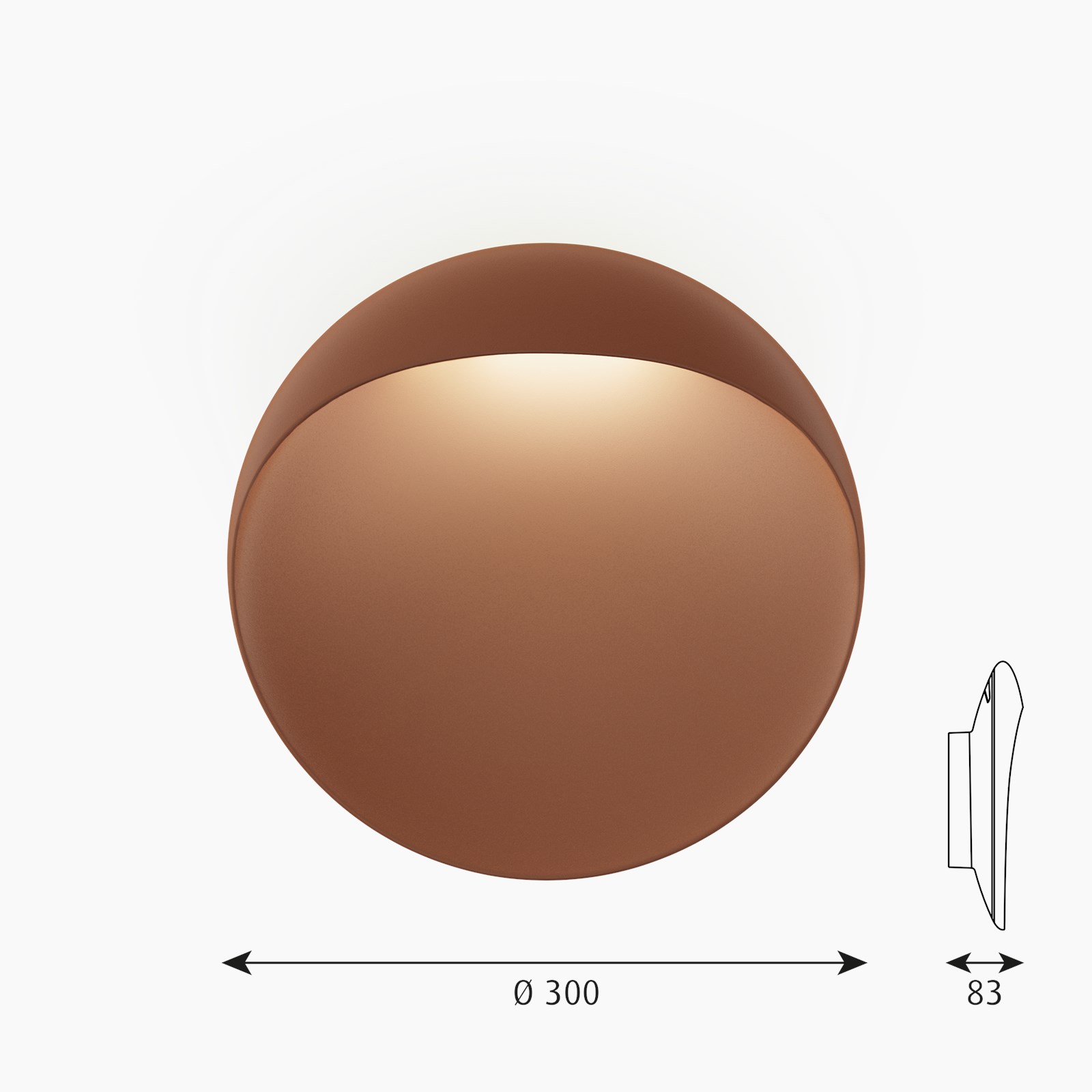9127802 FLINDT WALL 27K Ø300MM CORTEN 2