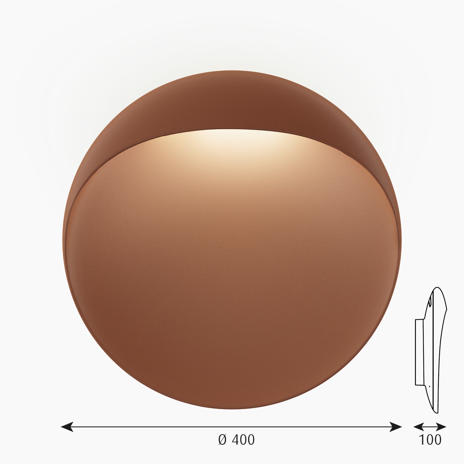 9127805 FLINDT WALL 27K Ø400MM CORTEN 2