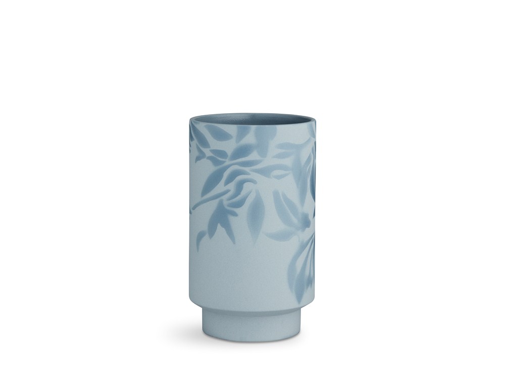 9128582 KABELL VASE STØVET BLÅ 19CM