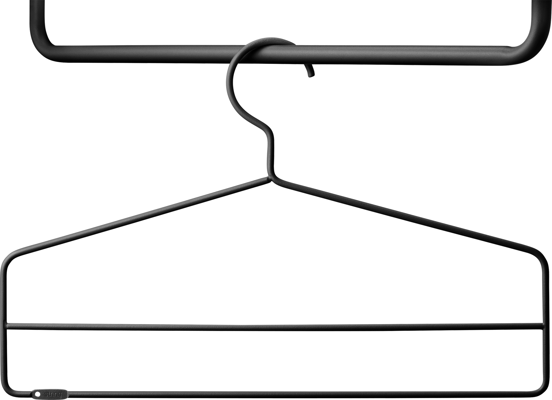 9131082 STRING TØJBØJLE SORT 4 PAK