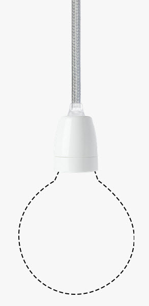9131947 NUD HVID PORCELÆNSFATNING MED