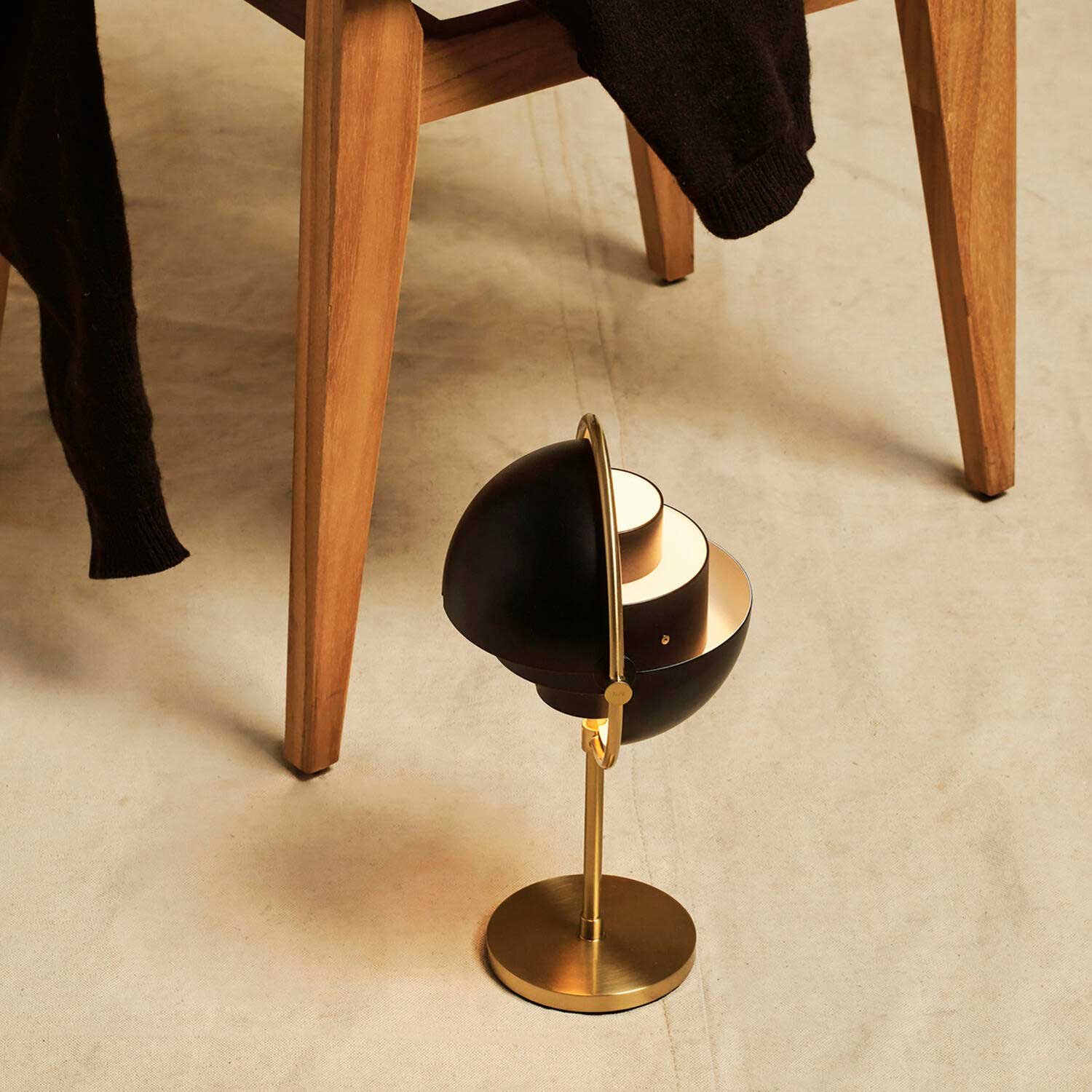 9146159 Multi Lite Portable Lamp Brass Black Semi Matt 2