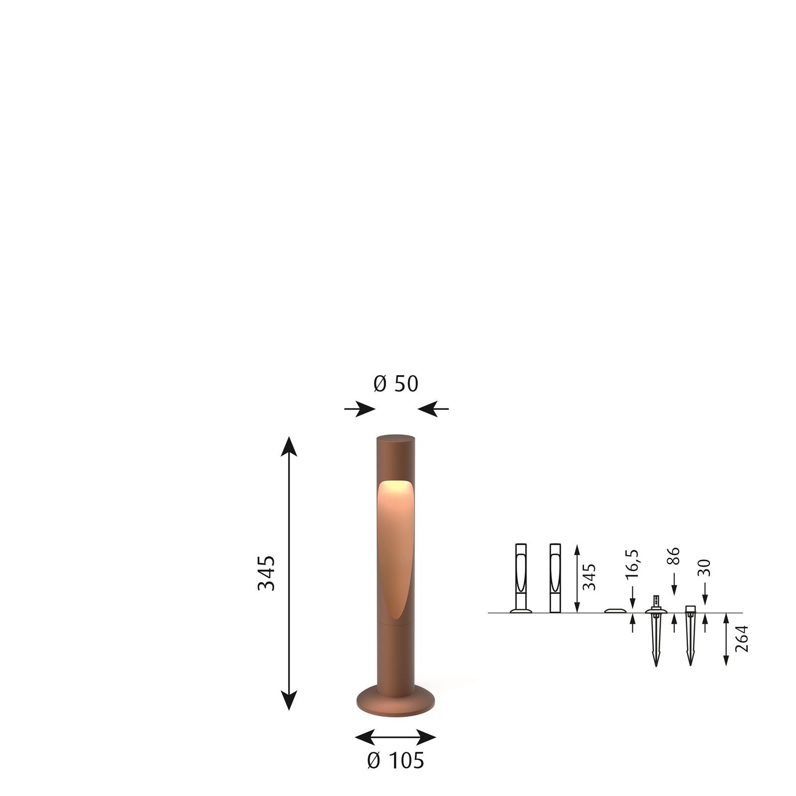 9139409 FLINDT GARDEN KORT LED 2700K 3