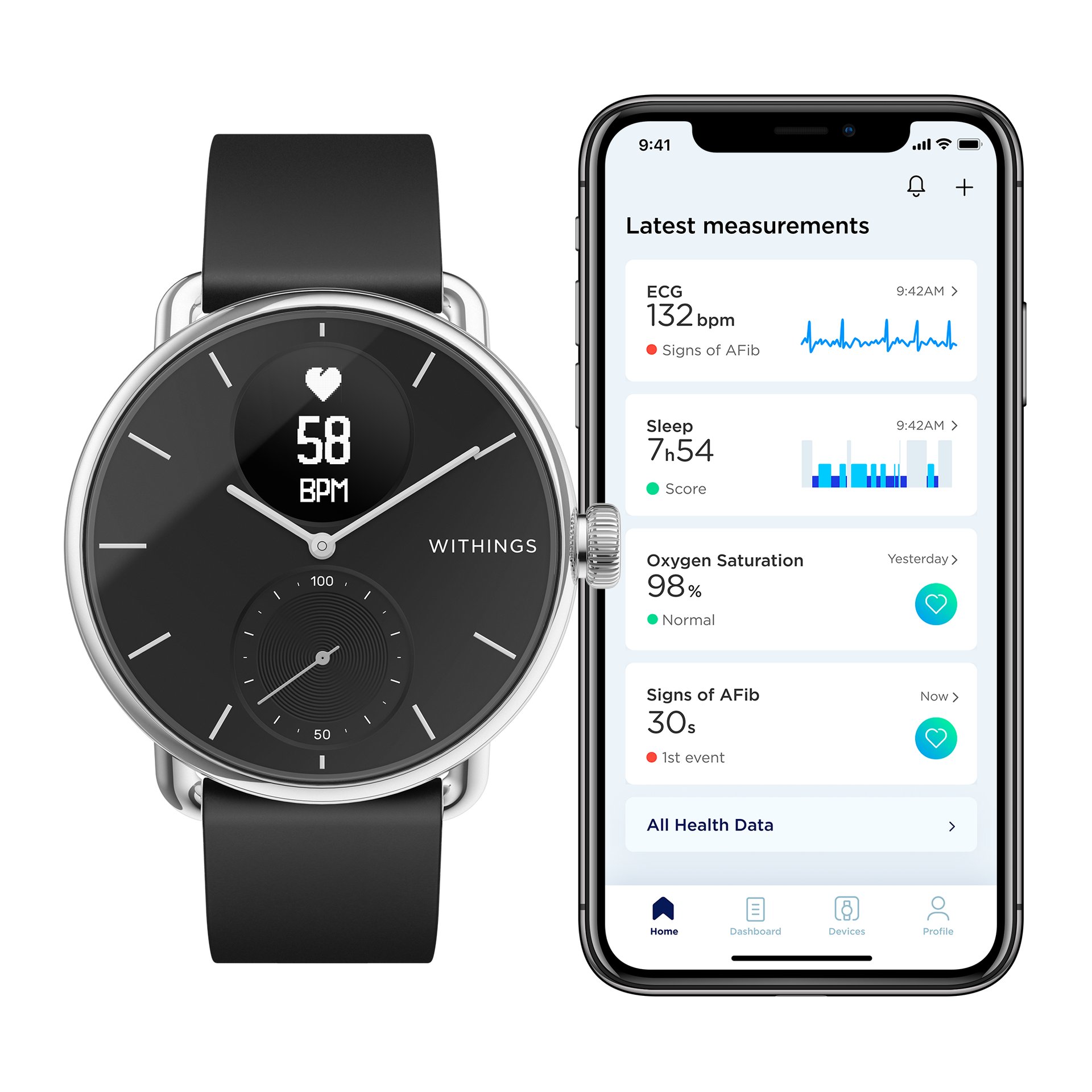 9140624 WITHINGS SCANWATCH 38MM SORT 4