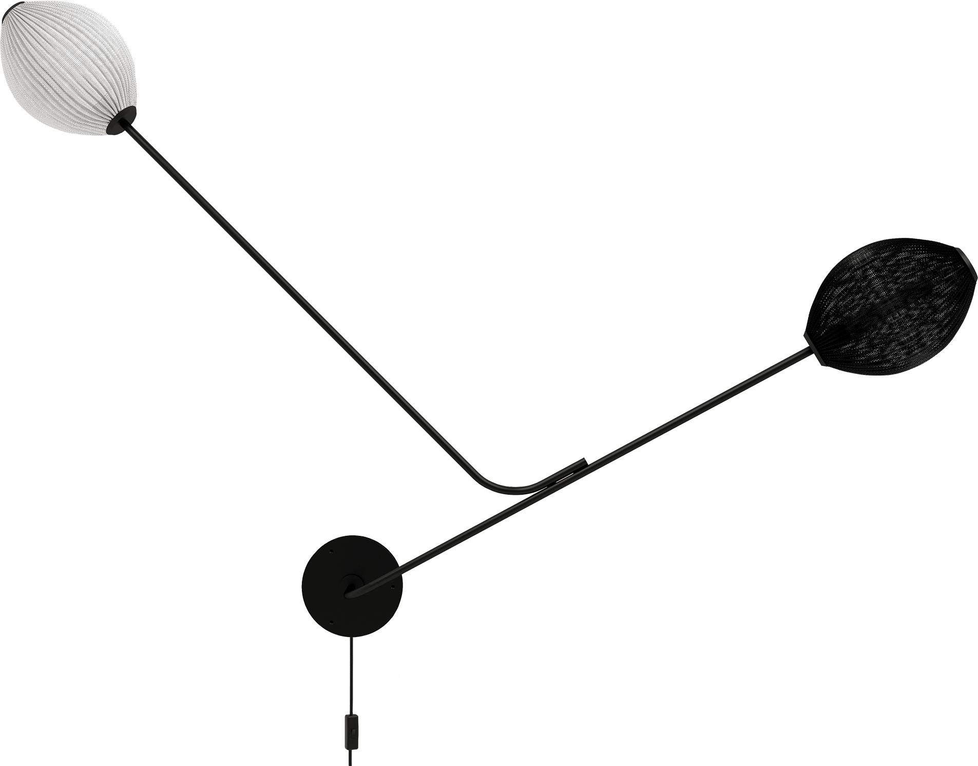 9141804 SATELLITE VÆGLAMPE SORT HVID