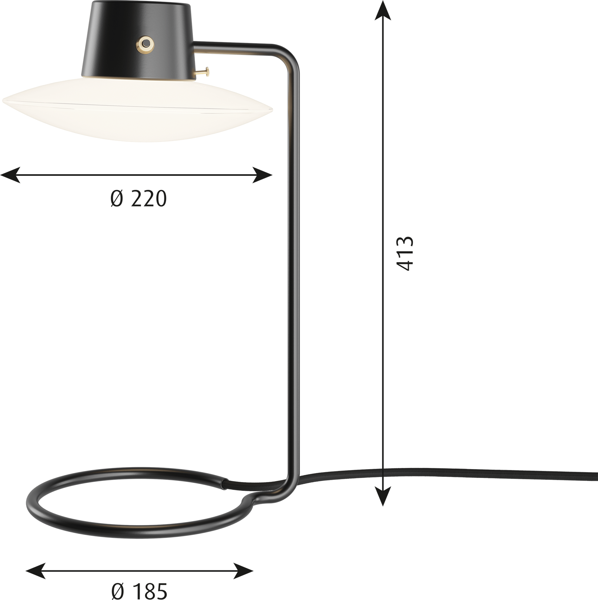 9143585 AJ OXFORD BORDLAMPE 410 SORT 4