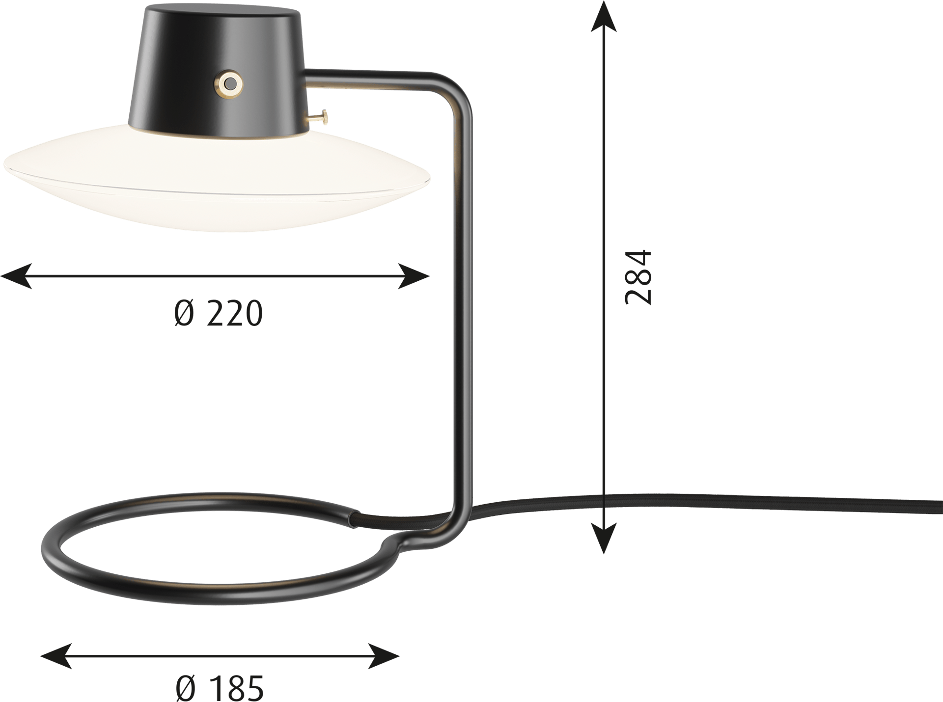 9143587 AJ OXFORD BORDLAMPE 280 SORT 4