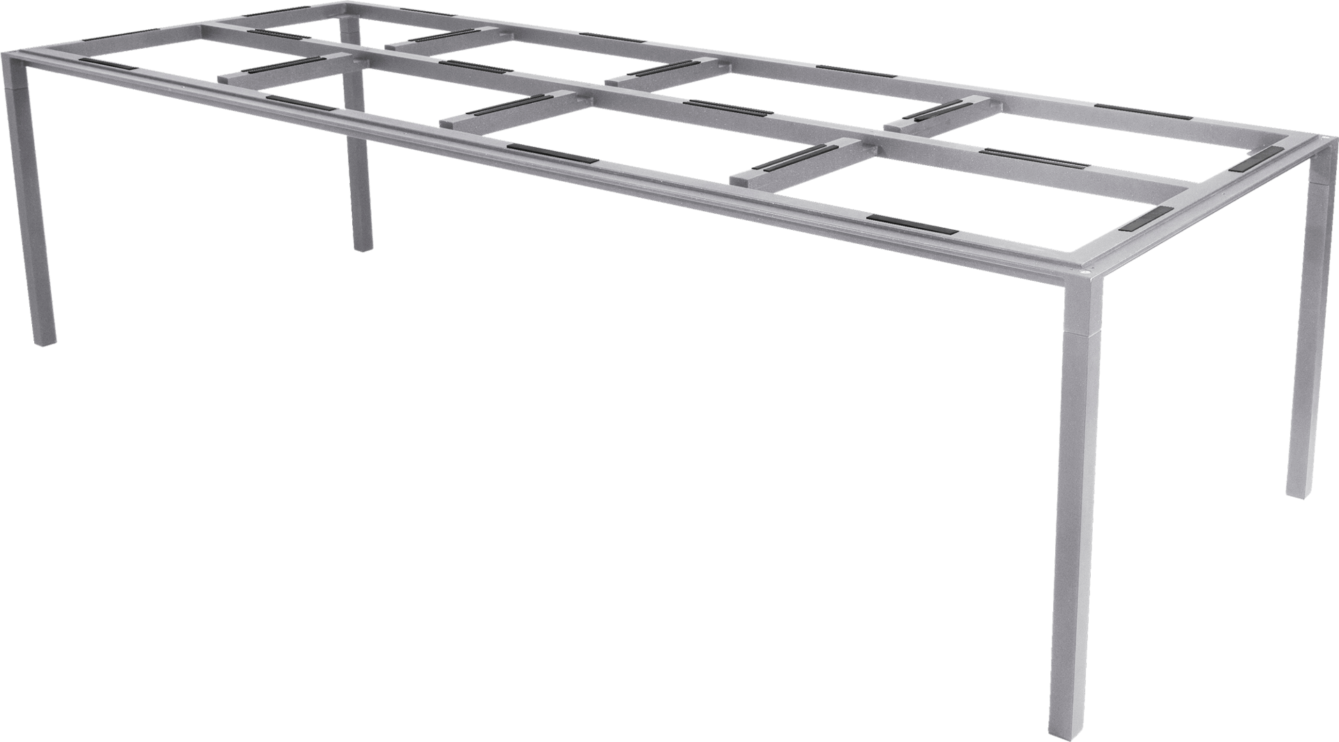 9143714 SPISEBORDUNDERSTEL 280X100CM LYS GRÅ ALUMINIUM 1