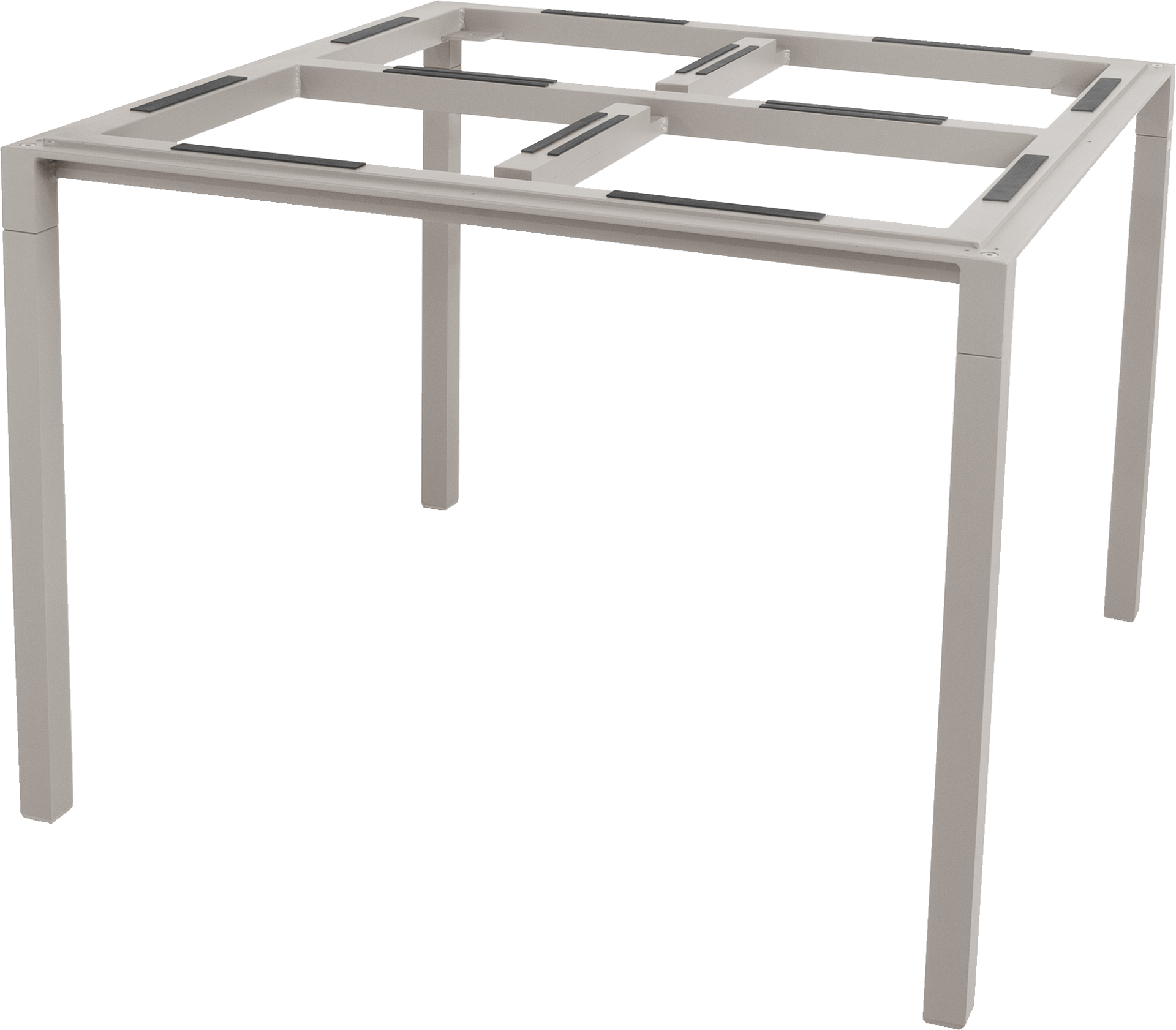9143716 SPISEBORDUNDERSTEL 100X100CM TAUPE ALUMINIUM 1