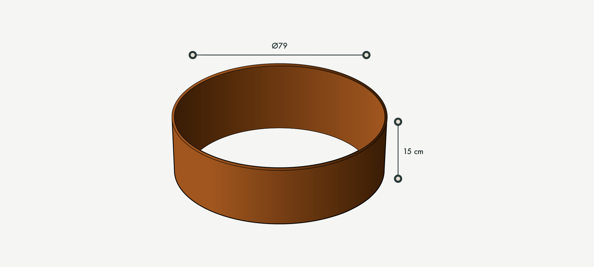 9146101 Bedcirkel Ø79 H 15Cm