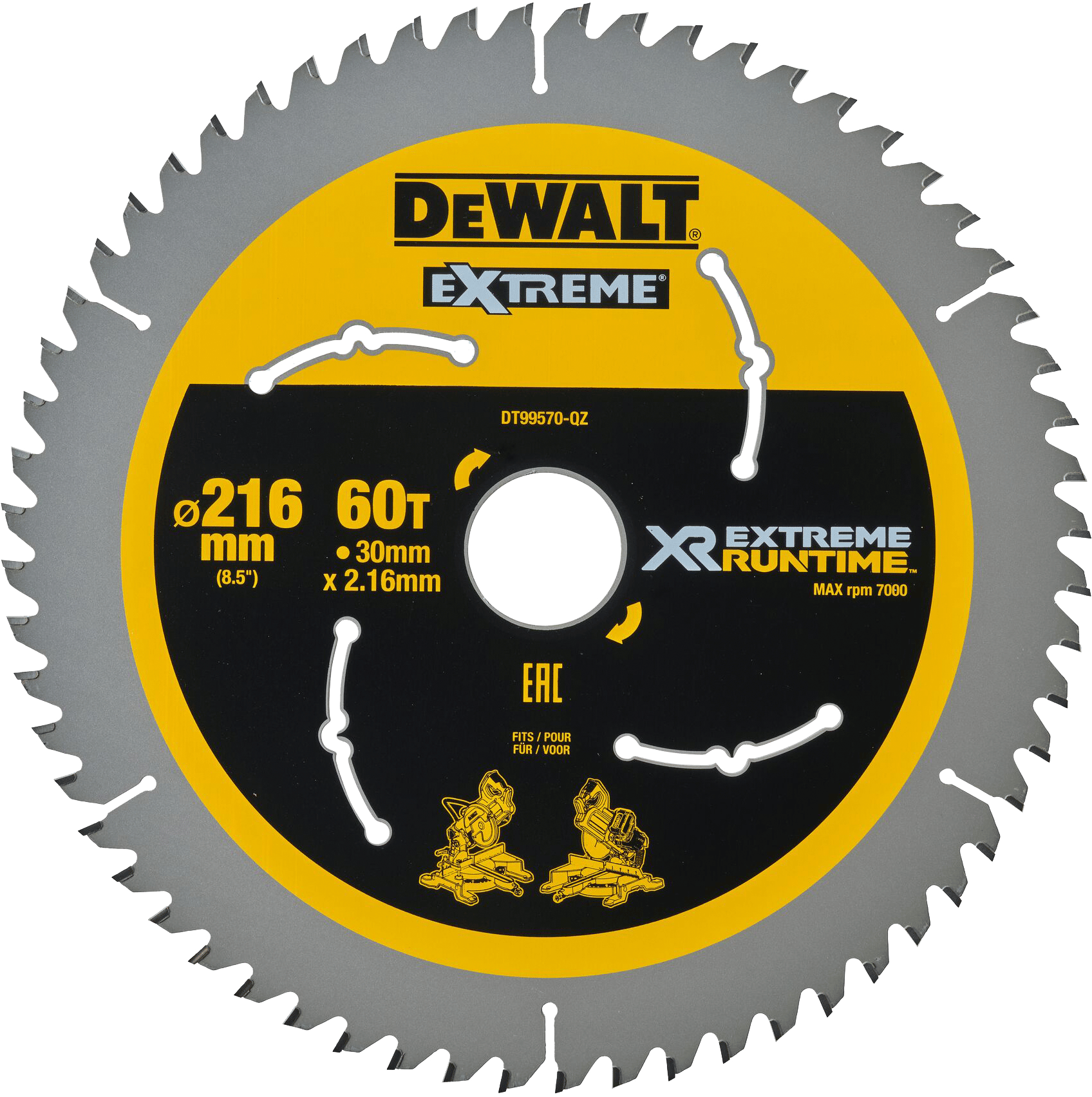 1880639 DEWALT RUNDSAVKLINGE Z60 XR