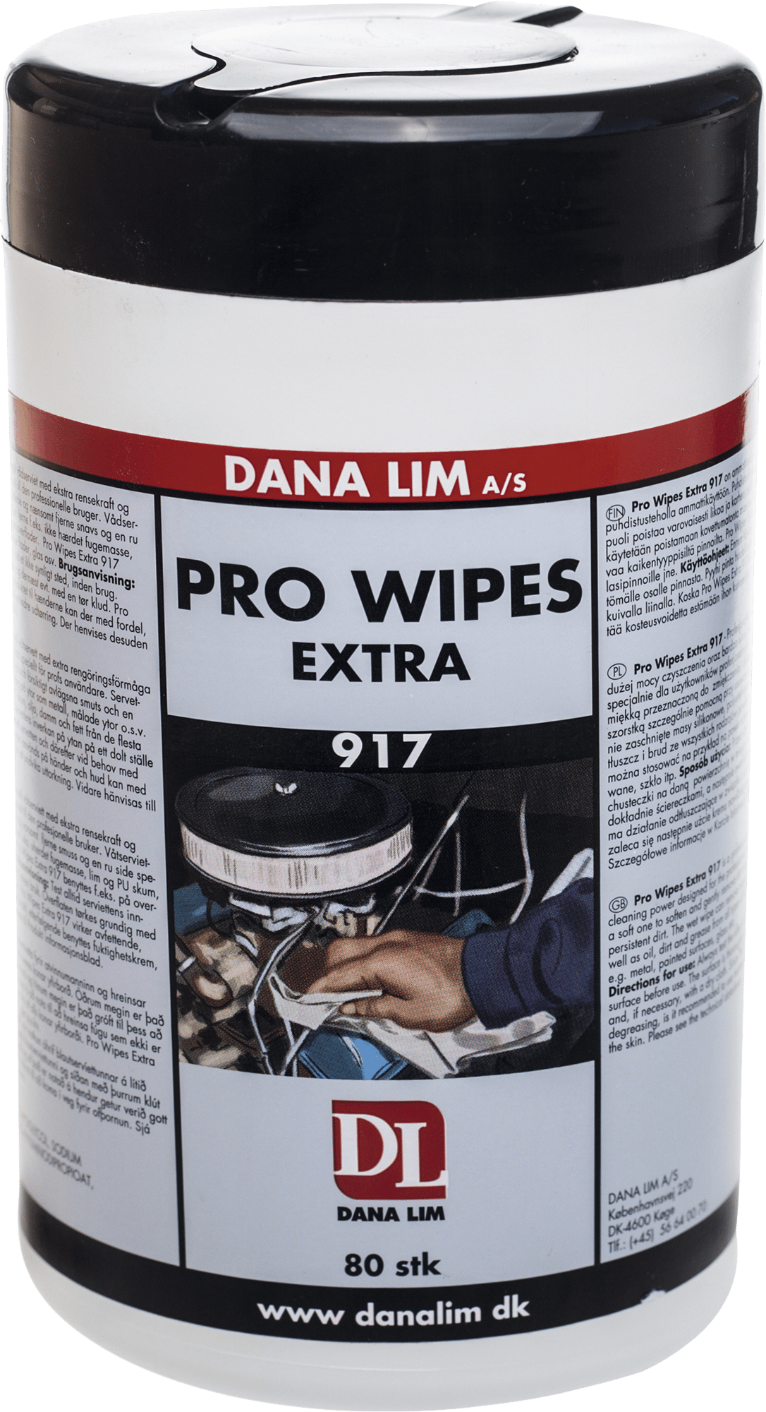 1601468 DANA PRO WIPES HEAVY DUTY 917 80 STK