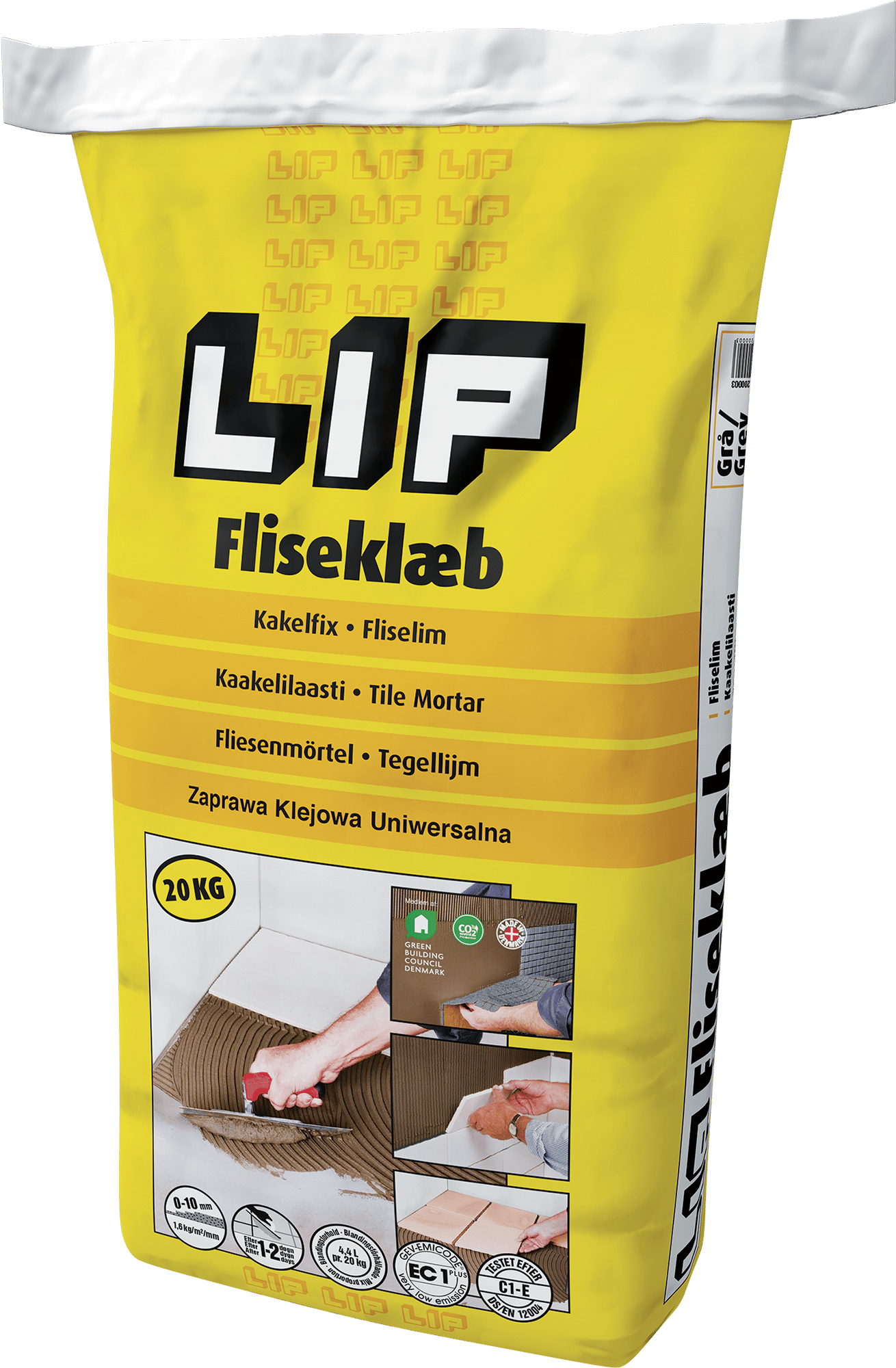 2004349 LIP FLISEKLÆB GRÅ 5KG