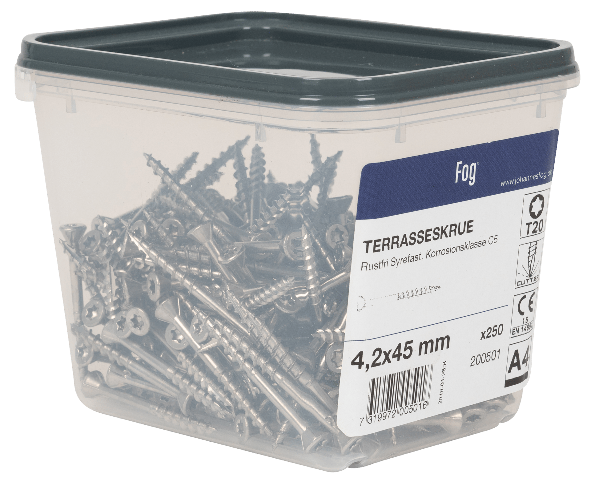 2033241 FOG TERRASSESKRUE 4,2X45MM