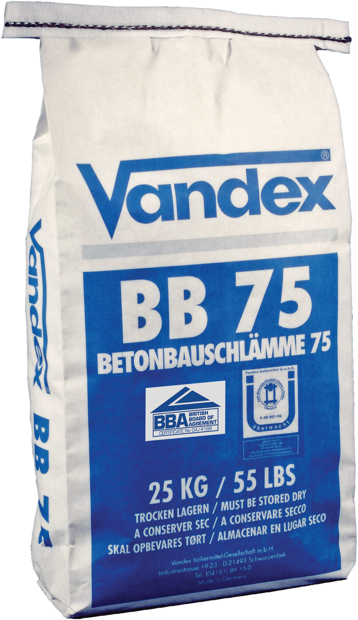 7960917 VANDEX BB 75 25 KG GRÅ