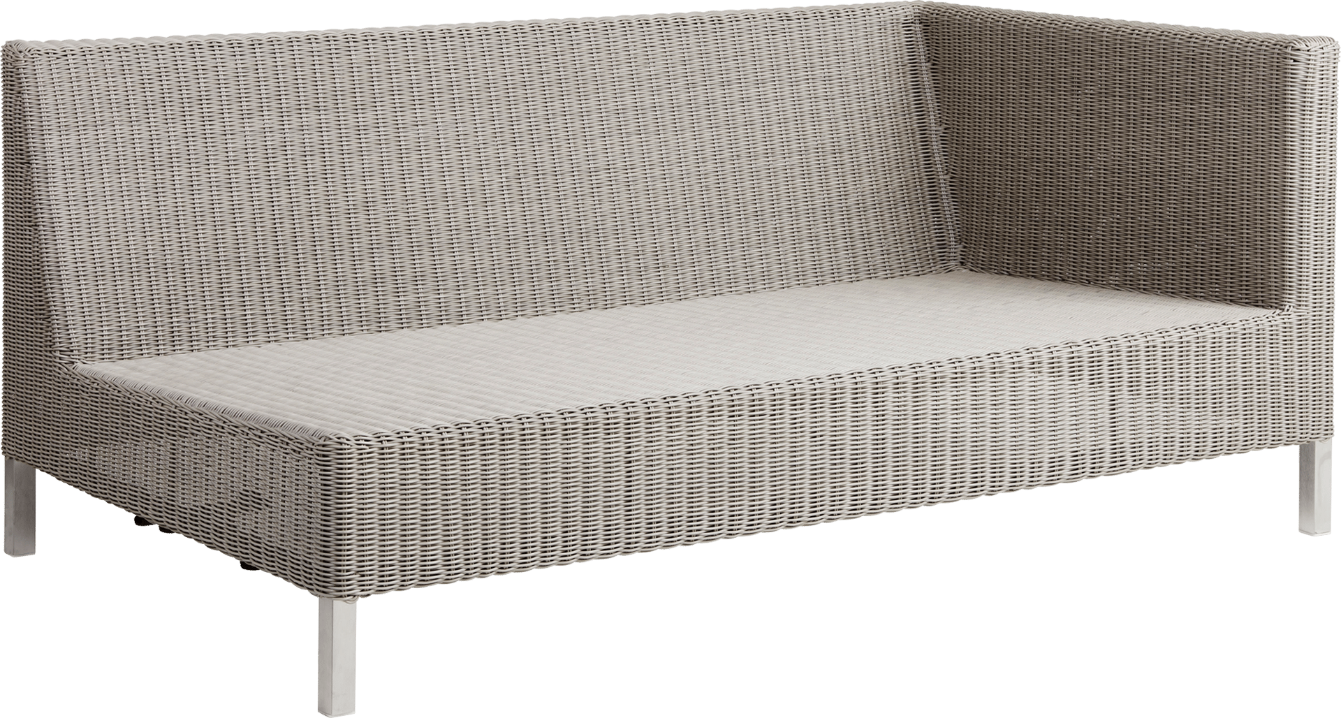 9120830 CANE LINE CONNECT MODULSOFA 2 PERS VENSTRE TAUPE FLET 148X64X84CM