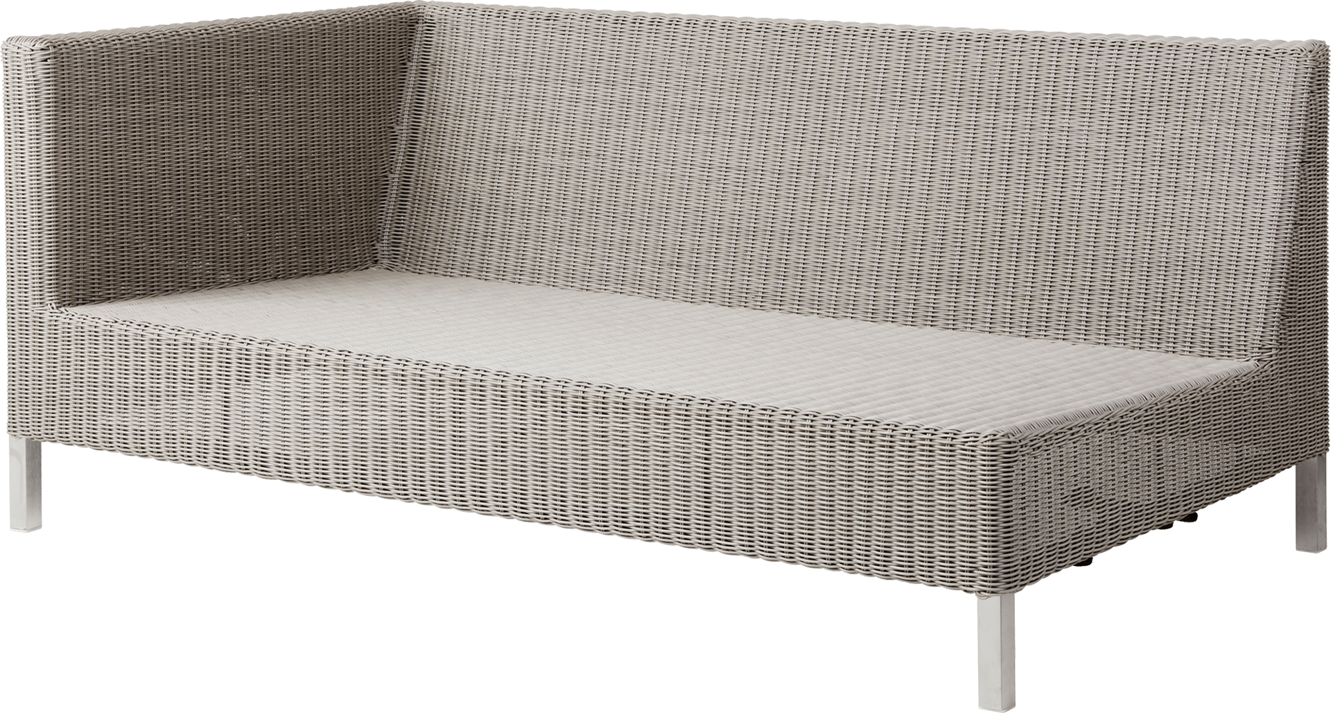 9120831 CANE LINE CONNECT MODULSOFA 2 PERS HØJRE TAUPE FLET 148X64X84CM
