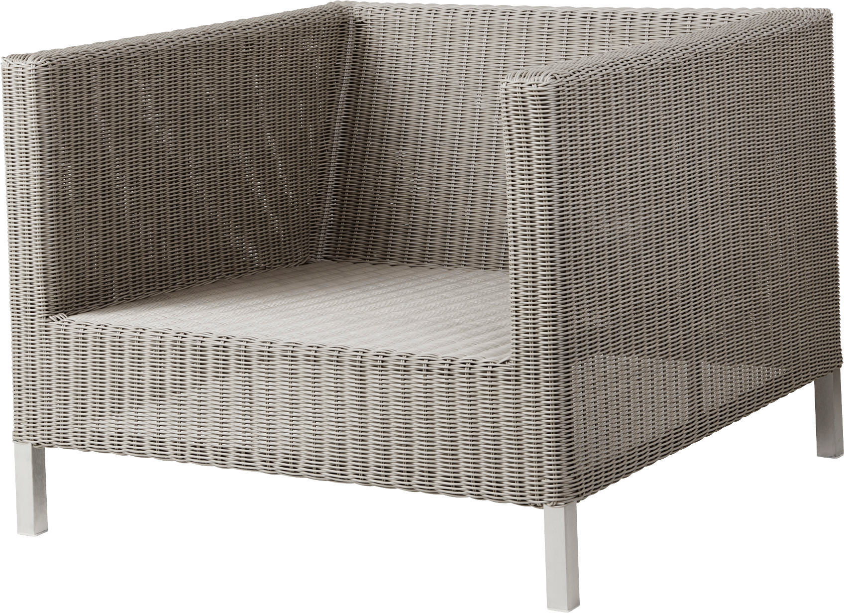 9120837 CANE LINE CONNECT LOUNGESTOL TAUPE FLET 84X64X84CM
