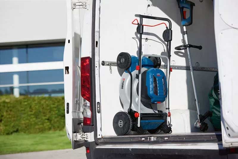 7421869 BOSCH BLÅ AKKU PLÆNEKLIPPER GRA 18V2 46 SOLO 3