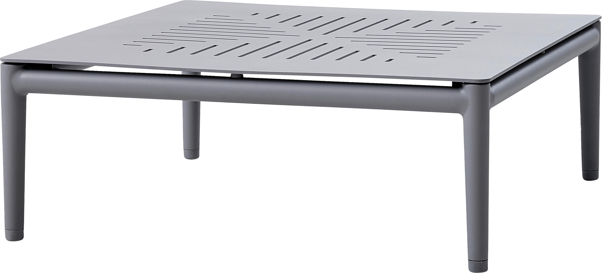 9131355 CANE LINE CONIC SOFABORD LYSEGRÅ ALUMINIUM 75X75X28CM