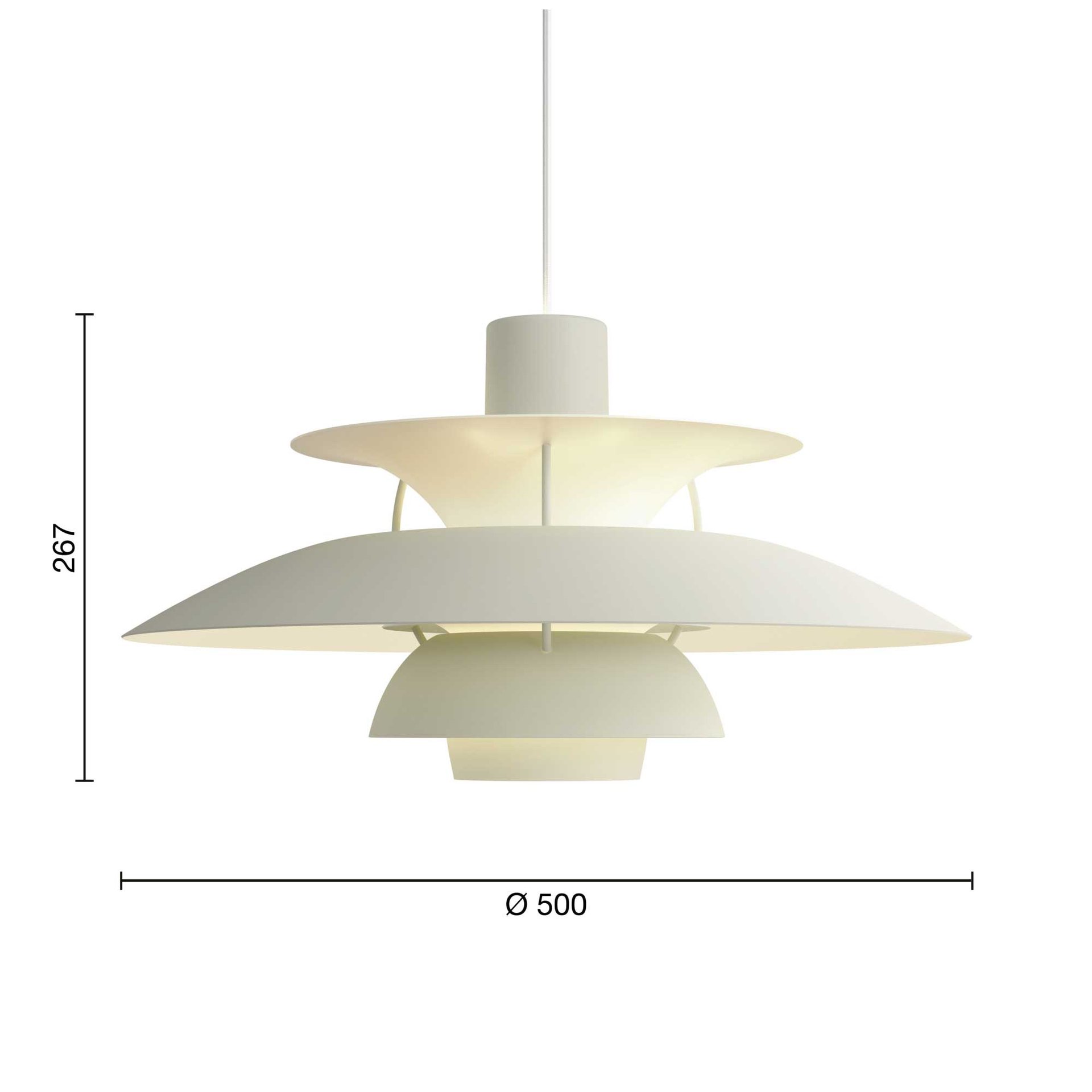 9146256 PH5 Pale Pewter Measurement