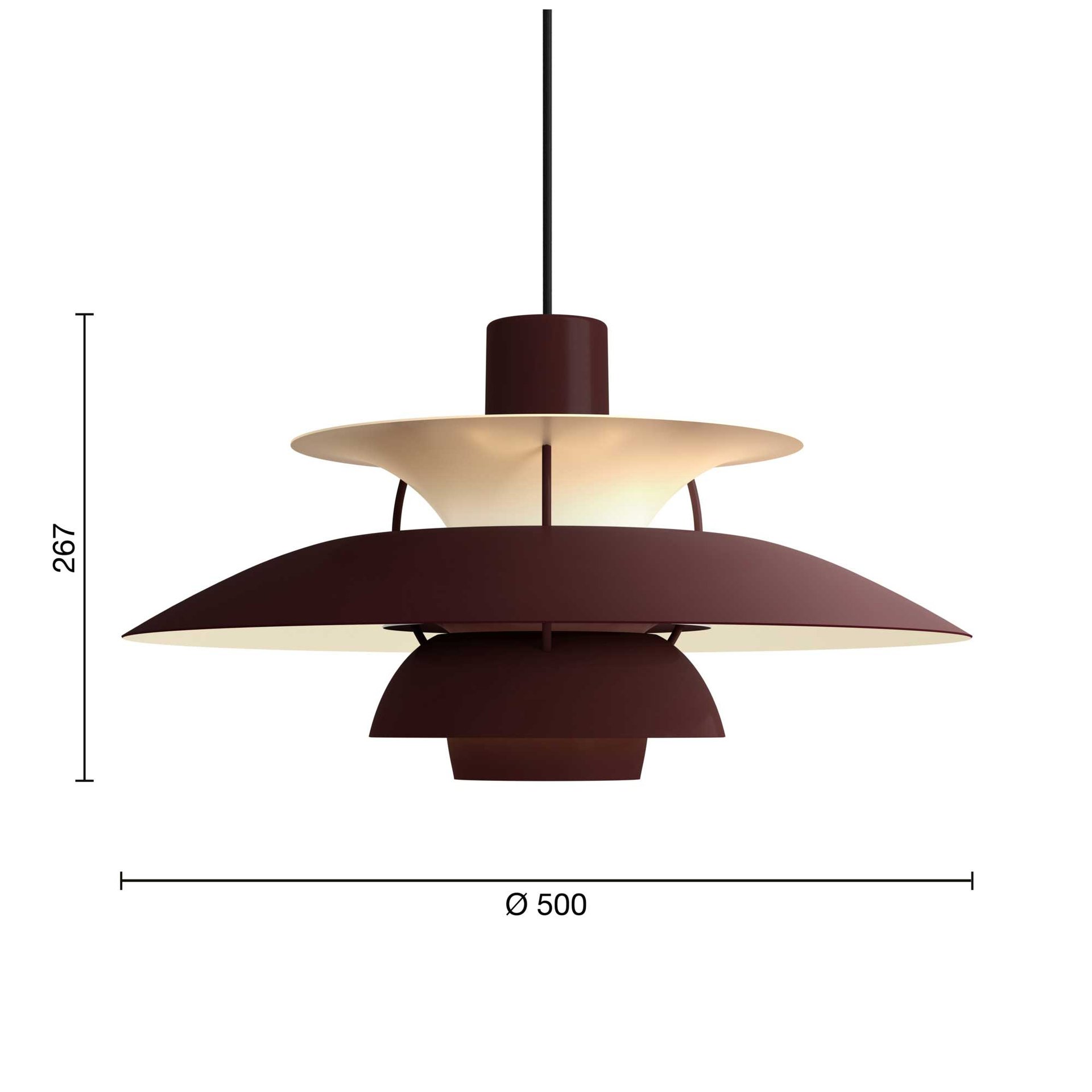 9146258 PH5 Burgundy Measurement