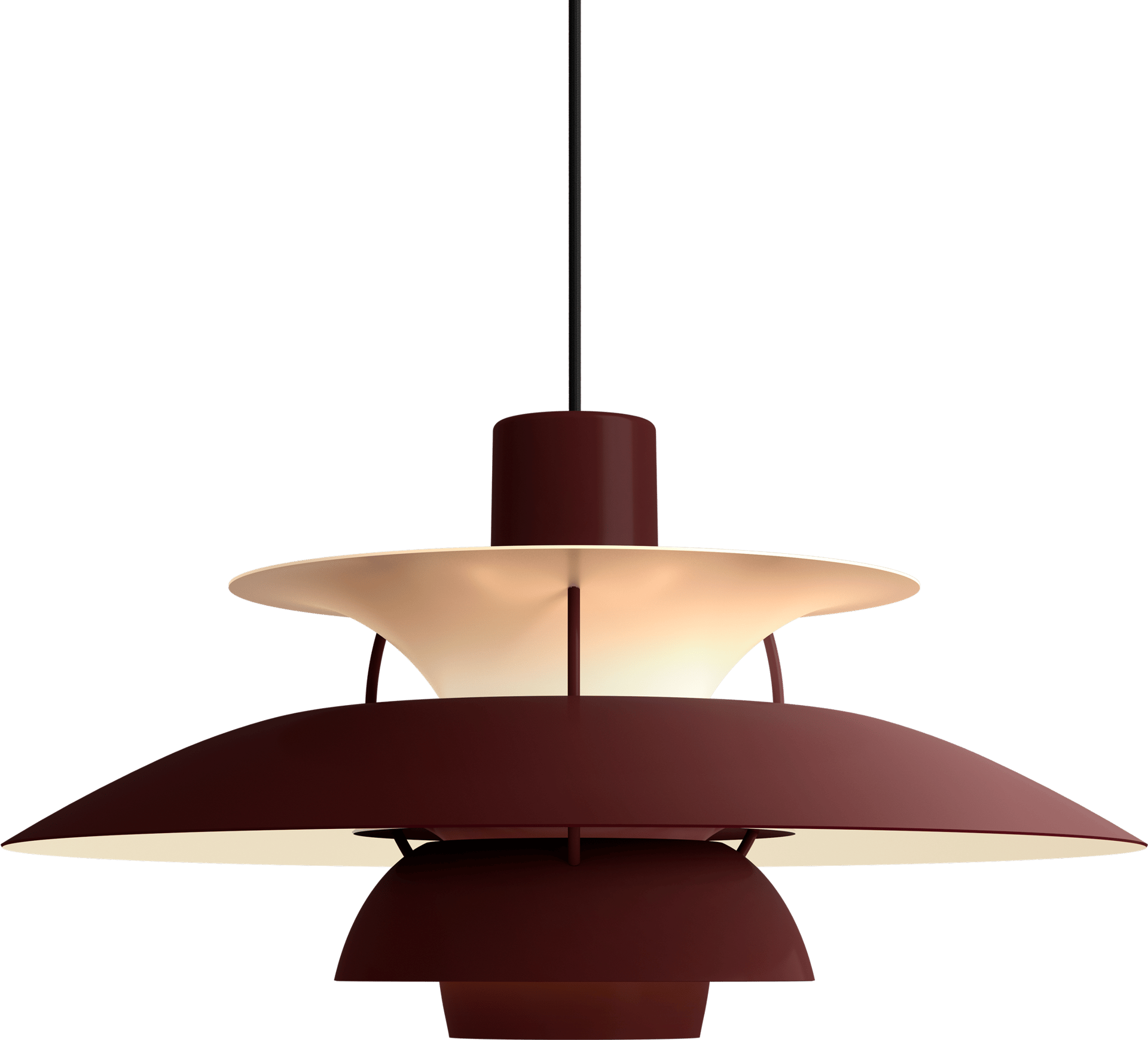 9146258 PH 5 Monochrome Pendant Burgundy