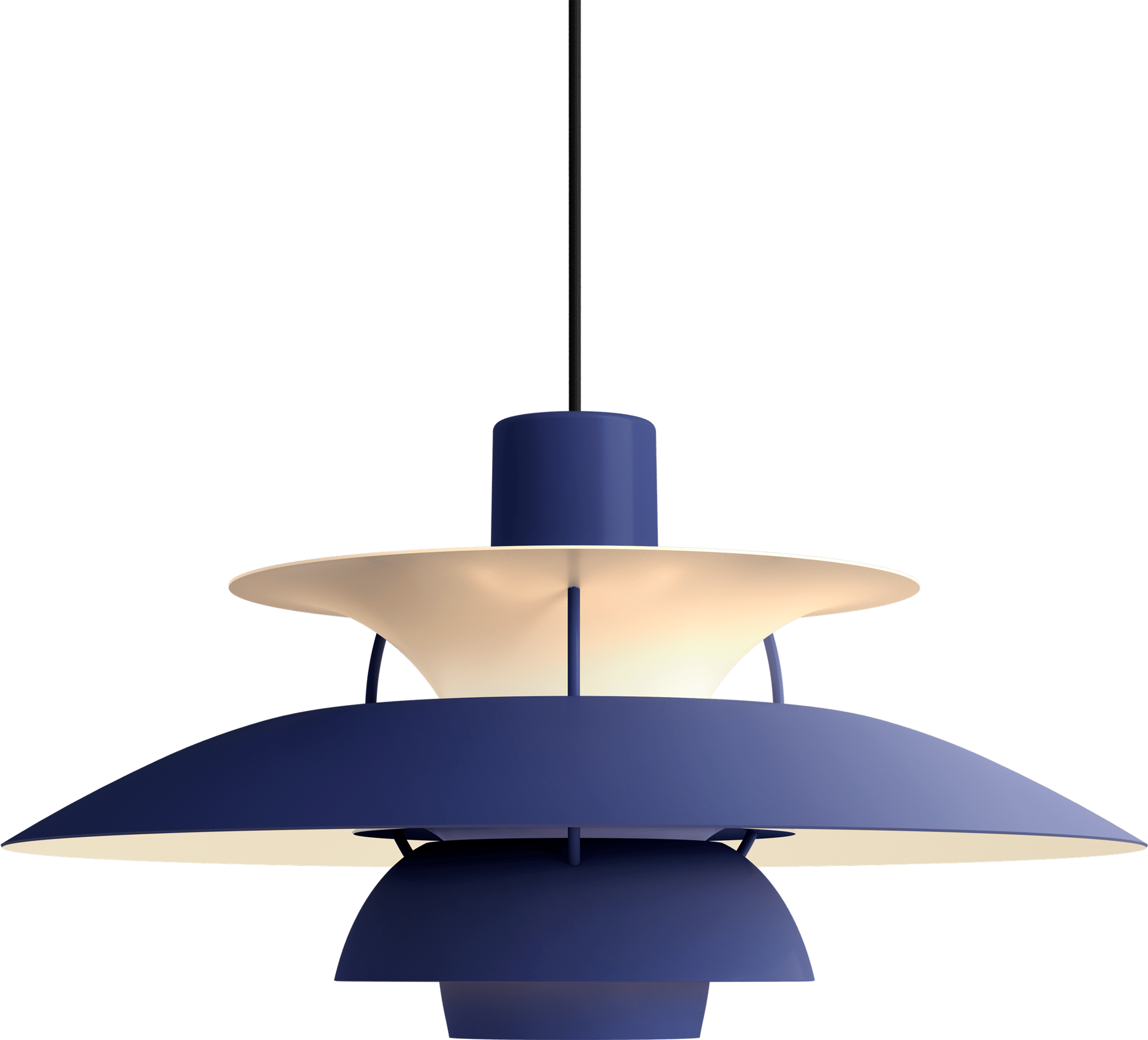 9146259 PH 5 Monochrome Pendant Dusty Indigo