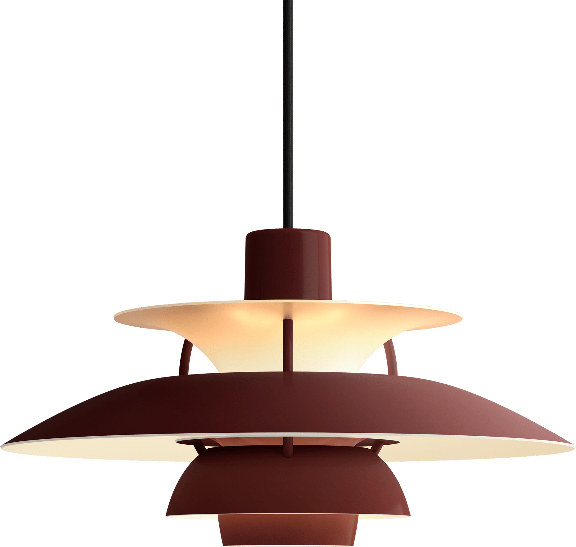 9146254 PH 5 Mini Monochrome Pendant Burgundy