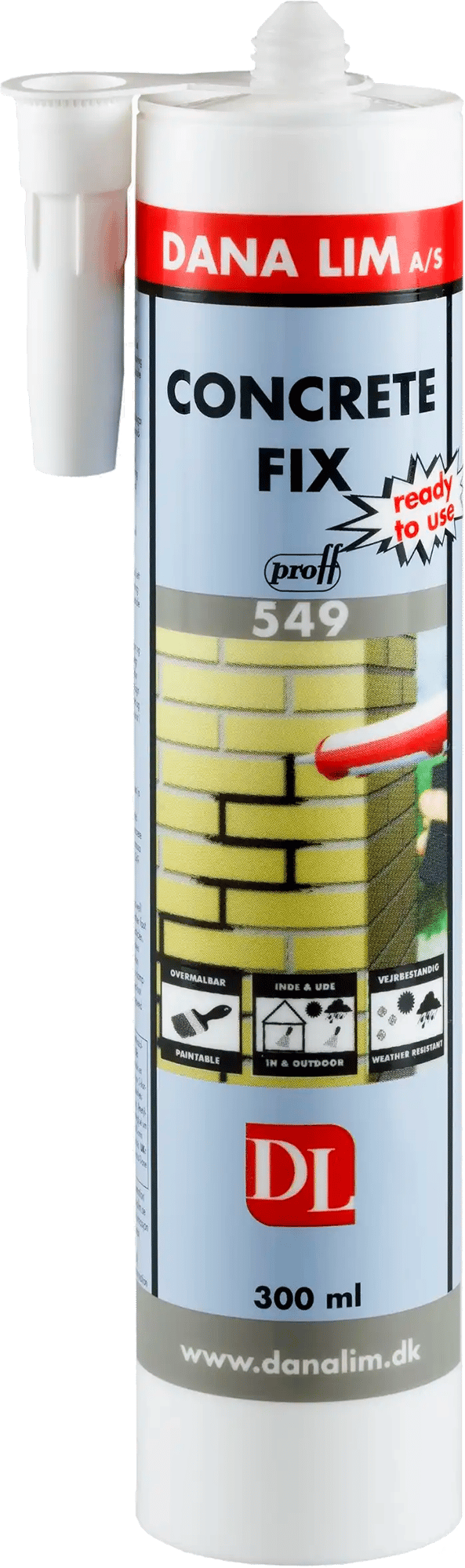 1859298 DANA CONCRETE FIX 549 300ML CEMENT GRÅ