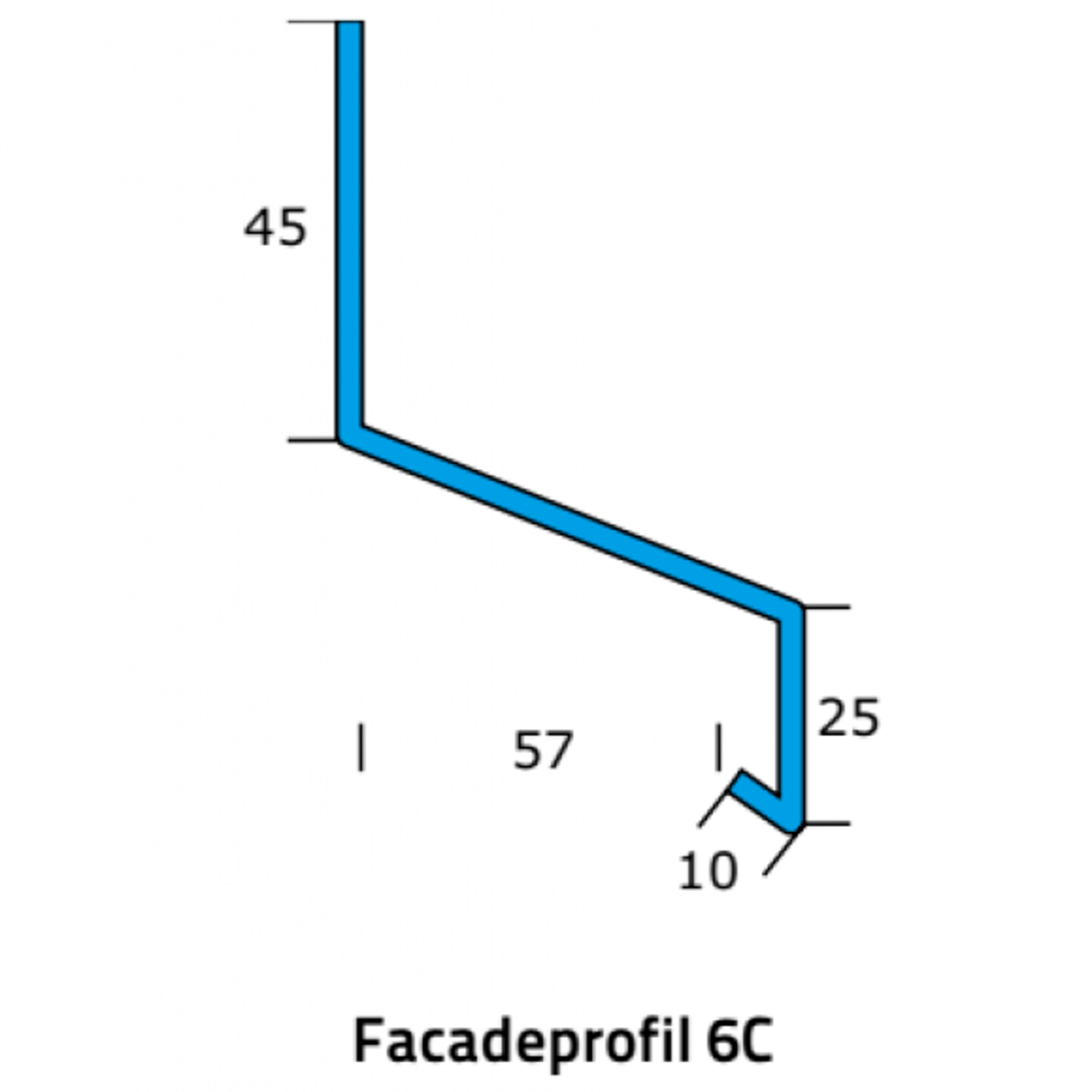1555119 ICOPAL FACADEPROFIL 6C 100CM 1