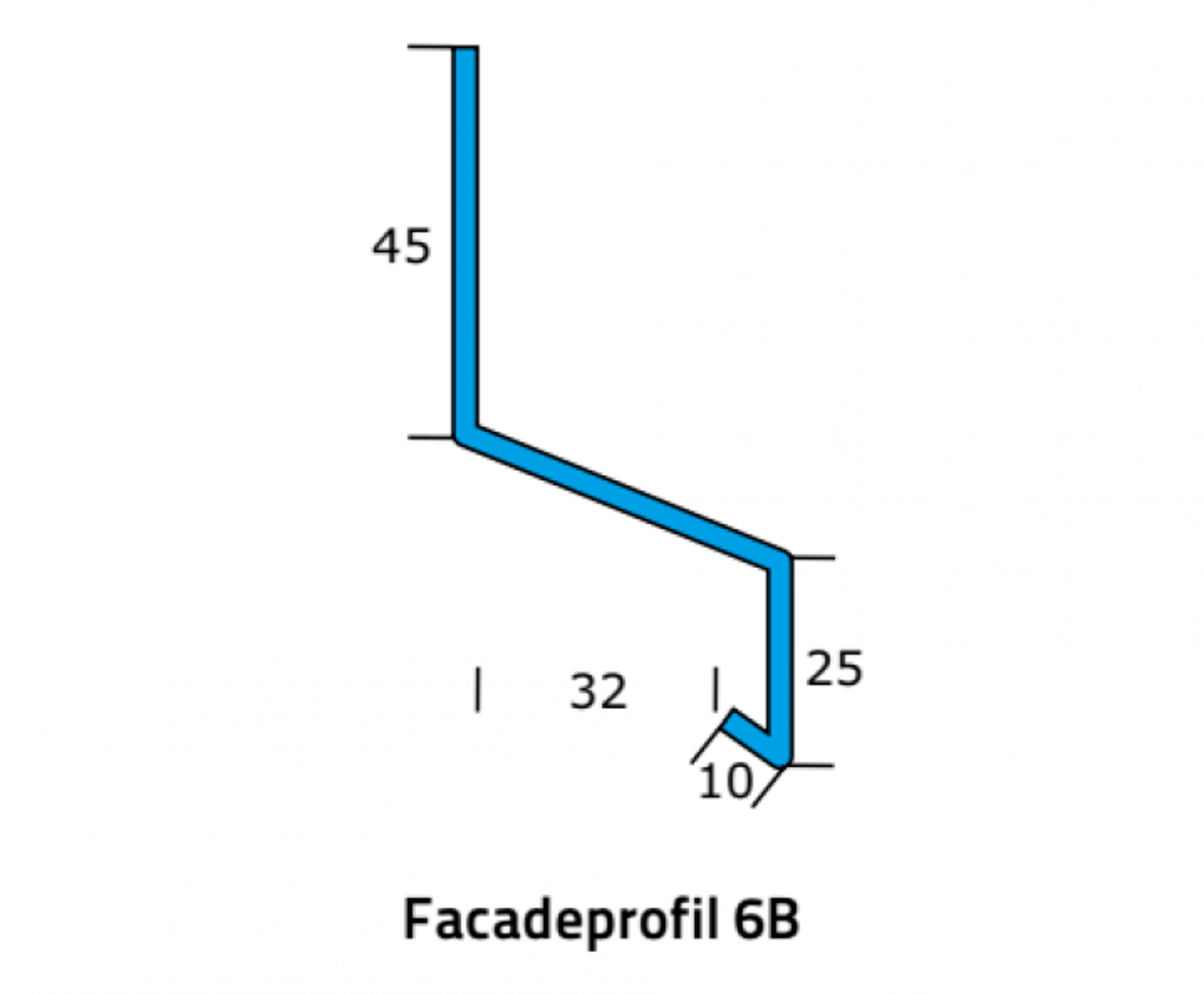 2157063 FACADEPROFIL 6B ALU 1M1