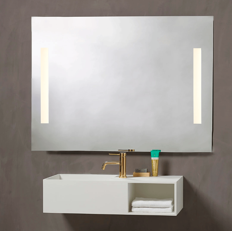 9144876 LOEVSCHALL SPEJL GODHAVN 120X85CM MED TO LYSFELTER