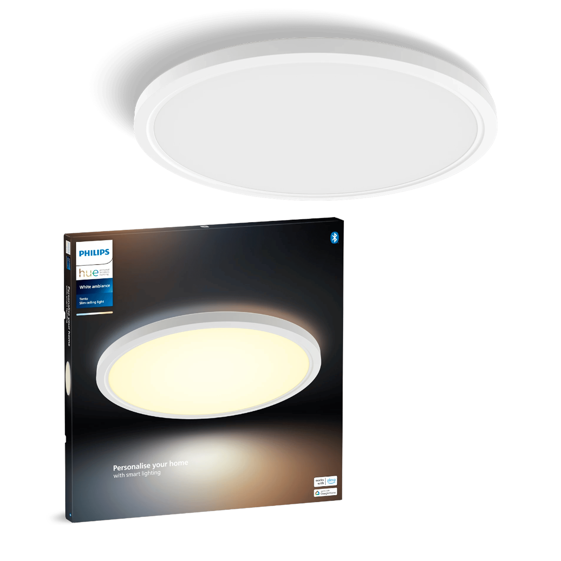 2422384 PHILIPS HUE TENTO WA SLIM HVID RUND PLAFOND XLARGE 1