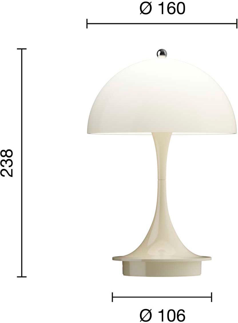 9146532 Panthella 160 Portable V3 Opal Beige 3B