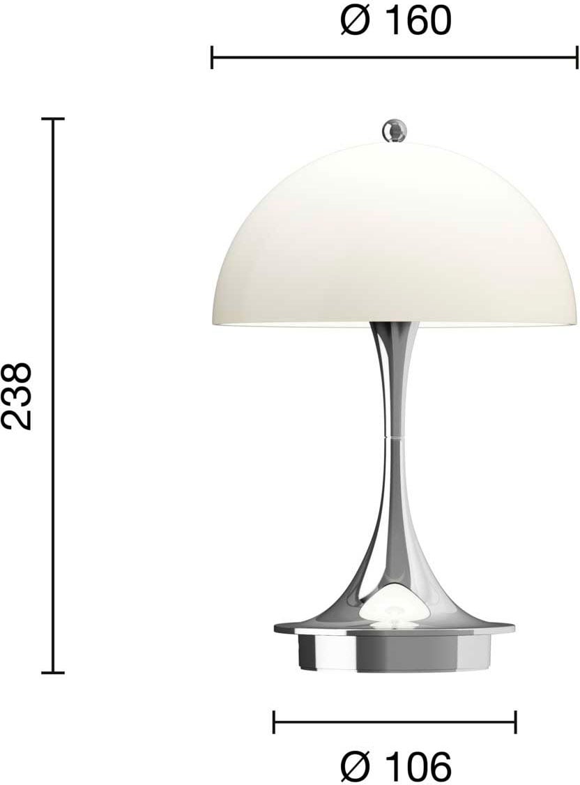 9146533 Panthella 160 Portable V3 Krom Opal Beige 3B