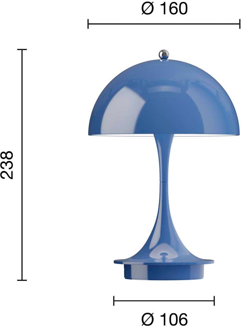 9146537 Panthella 160 Portable V3 Opaque Indigo 2B