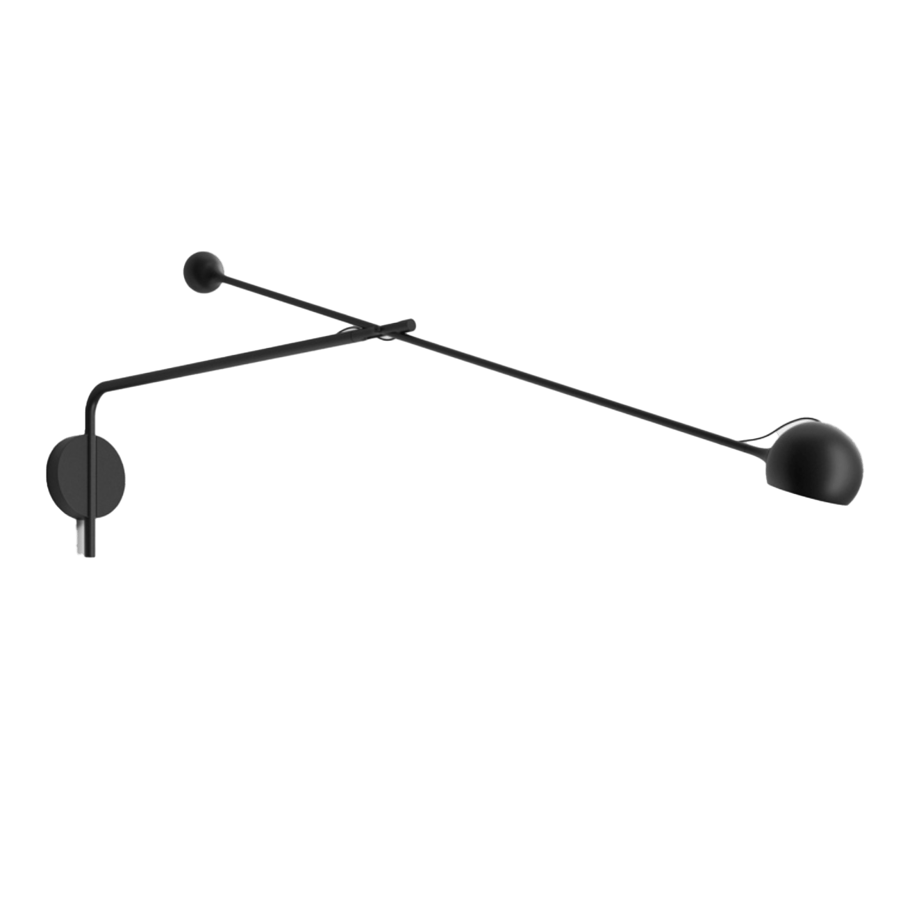 9145854 ARTEMIDE IXA ARM VÆGLAMPE 3000K 9W ANTRACIT 1