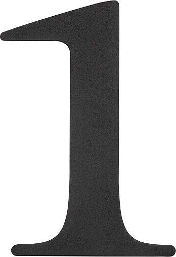 2340610 HABO HUSNUMMER 1 140MM SORT