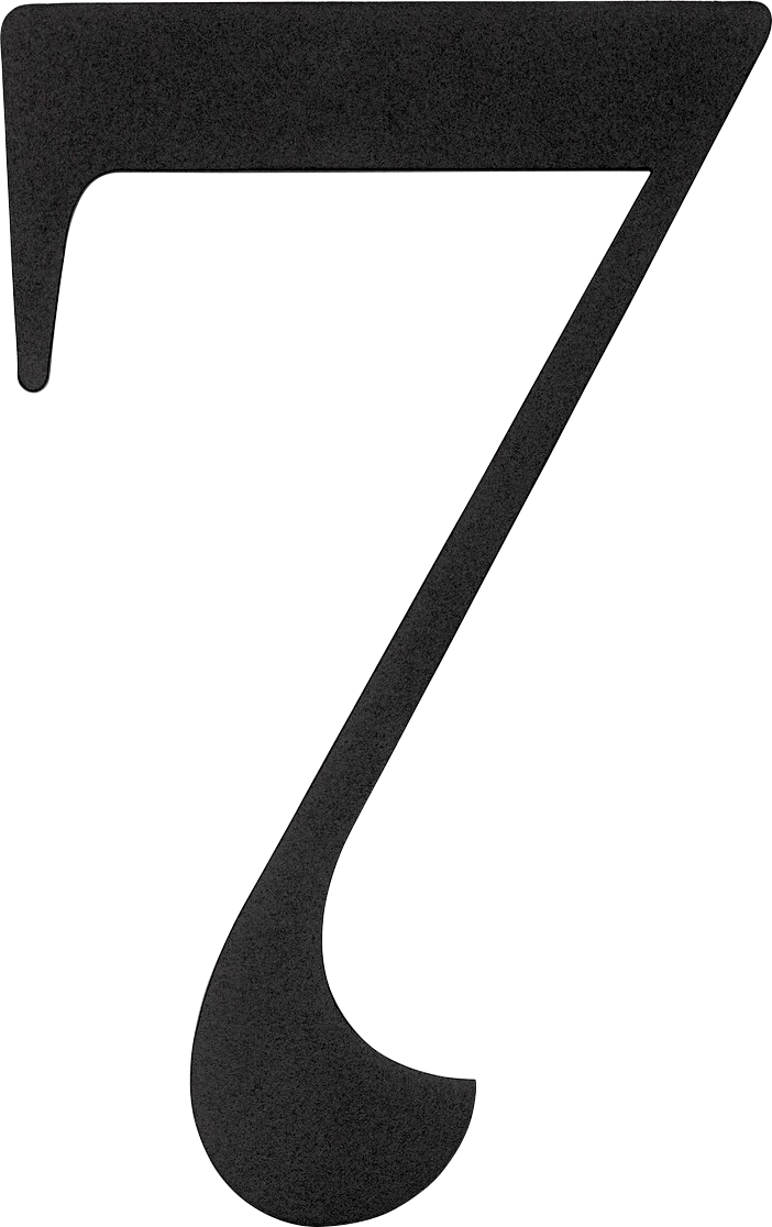 2340617 HABO HUSNUMMER 7 140MM SORT