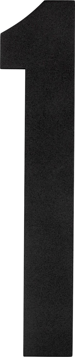 2340691 HABO HUSNUMMER 1 180MM SORT
