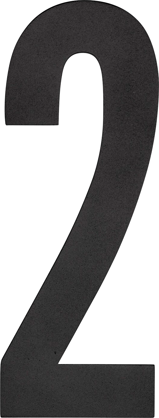 2340692 HABO HUSNUMMER 2 180MM SORT