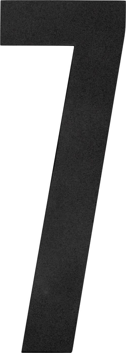 2340697 HABO HUSNUMMER 7 180MM SORT